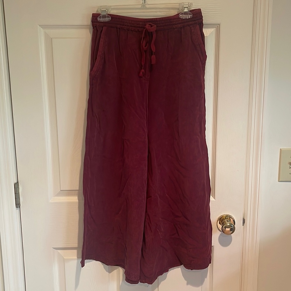 Anthropologie Wide leg cropped pants NWT